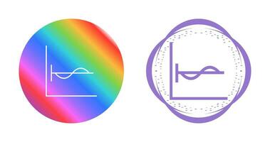 cosinus diagram vector icoon