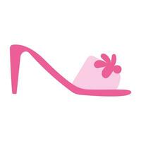 barbiecore schoenen sandalen pop meisje Speel kleren vector