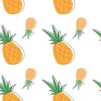 naadloos vectorpatroon van rijpe ananas vector