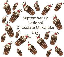 nationaal chocola milkshake dag vector