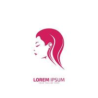 een logo van vrouw silhouet vector Aan wit achtergrond