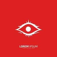 een logo van oog, oog icoon, oog vector silhouet Aan licht rood achtergrond