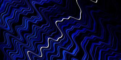donkerblauwe vectorachtergrond met cirkelboog. abstracte illustratie met bandy gradiëntlijnen. patroon voor websites, bestemmingspagina's. vector