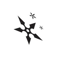 Ninja shuriken logo vector sjabloon