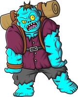 zombie avontuur tekenfilm karakter Aan wit achtergrond vector