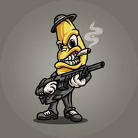 banaan maffia mascotte Super goed illustratie voor uw branding bedrijf vector