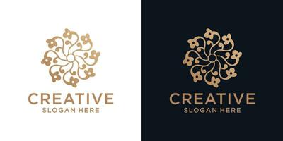 bloemen ornament logo ontwerp abstract vector