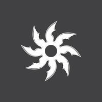 Ninja shuriken logo vector sjabloon