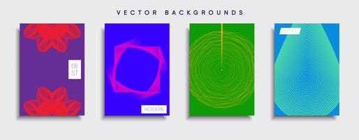 Minimale vectoromslagontwerpen. Toekomstige postersjabloon. vector