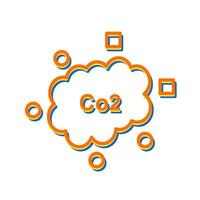 koolstofdioxide vector icoon