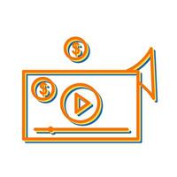 videomarketing vectorpictogram vector