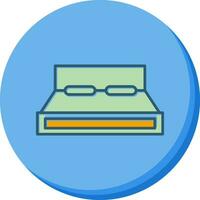 tweepersoonsbed vector icon