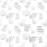 naturalistische herfstbladeren op wit. naadloos patroon. vectorillustratie. vector