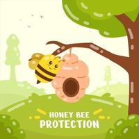 activisme voor de bescherming van honingbijen vector
