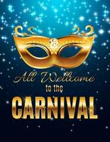 carnaval partij masker vakantie poster achtergrond. vector illustrati