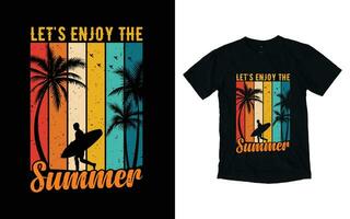 zomer t-shirt ontwerp, zomer t overhemd sjabloon vector