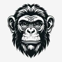 aap vector logo gemakkelijk realistisch natuur primaat Afrika gorilla zijdeaapje chimpansee kunst tekening illustratie wild dier