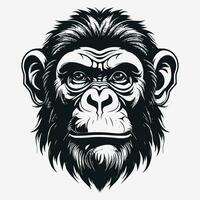 aap vector logo gemakkelijk realistisch natuur primaat Afrika gorilla zijdeaapje chimpansee kunst tekening illustratie wild dier