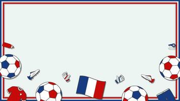 Amerikaans voetbal achtergrond ontwerp sjabloon. Amerikaans voetbal tekenfilm vector illustratie. voetbal in Frankrijk