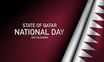 staat van qatar nationale dag achtergrondontwerp. vector