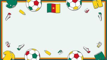 Amerikaans voetbal achtergrond ontwerp sjabloon. Amerikaans voetbal tekenfilm vector illustratie. kampioenschap in Kameroen