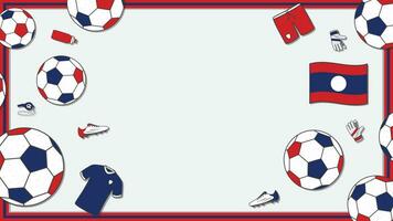 Amerikaans voetbal achtergrond ontwerp sjabloon. Amerikaans voetbal tekenfilm vector illustratie. sport in Laos