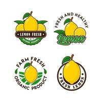 citroen fruit logo ontwerp verzameling vector