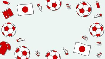 Amerikaans voetbal achtergrond ontwerp sjabloon. Amerikaans voetbal tekenfilm vector illustratie. toernooi in Japan