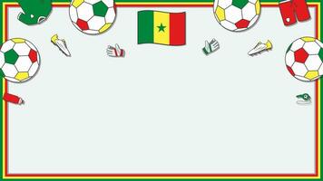 Amerikaans voetbal achtergrond ontwerp sjabloon. Amerikaans voetbal tekenfilm vector illustratie. wedstrijd in Senegal