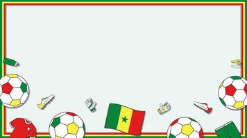 Amerikaans voetbal achtergrond ontwerp sjabloon. Amerikaans voetbal tekenfilm vector illustratie. voetbal in Senegal