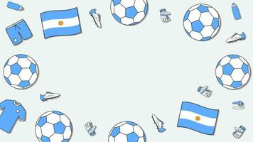 Amerikaans voetbal achtergrond ontwerp sjabloon. Amerikaans voetbal tekenfilm vector illustratie. toernooi in Argentinië