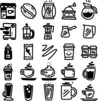 hand- tekening koffie icoon ontwerp vector