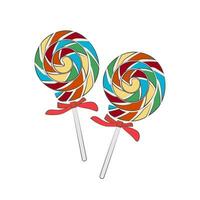 zoet lolly snoep illustratie logo vector