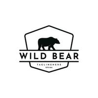 wild beer logo ontwerp wijnoogst retro insigne vector