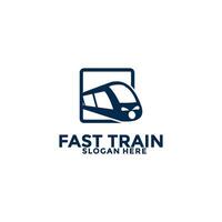 trein logo vector illustratie ontwerp.snel trein logo.high snelheid trein logo icoon sjabloon