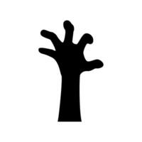 zombie hand- icoon vector. hand- illustratie teken. halloween symbool. vector