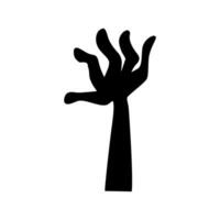 zombie hand- icoon vector. hand- illustratie teken. halloween symbool. vector