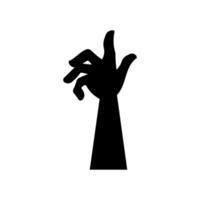 zombie hand- icoon vector. hand- illustratie teken. halloween symbool. vector