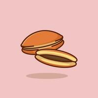 dorayaki voedsel drijvend gemakkelijk tekenfilm vector illustratie voedsel concept icoon geïsoleerd