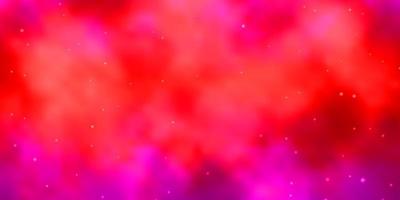 lichtpaarse, roze vectorlay-out met heldere sterren. vervagen decoratief ontwerp in eenvoudige stijl met sterren. patroon voor websites, bestemmingspagina's. vector