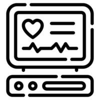 ekg machine icoon illustratie, voor web, app, infografisch, enz vector