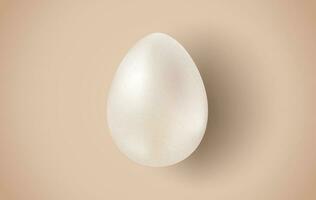 vector wit ei in realistische stijl voor Pasen.