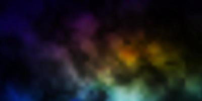 donker veelkleurig vectorpatroon met wolken. abstracte kleurrijke wolken op gradiëntillustratie. sjabloon voor bestemmingspagina's. vector