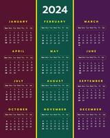 kalender sjabloon ontwerp voor 2024 vector