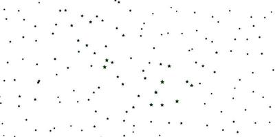 donkergroene vectorlay-out met heldere sterren. glanzende kleurrijke illustratie met kleine en grote sterren. patroon voor het inpakken van geschenken. vector