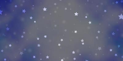 donkerblauw vectorpatroon met abstracte sterren. glanzende kleurrijke illustratie met kleine en grote sterren. patroon voor nieuwjaarsadvertentie, boekjes. vector