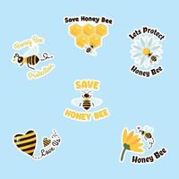 honingbij campagne sticker vector