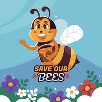 honingbij beschermingscampagne vector