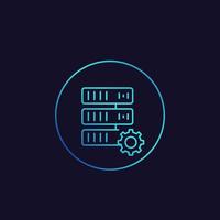 mainframe, server vector lineair pictogram