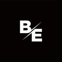 be logo letter monogram schuine streep met moderne logo-ontwerpsjabloon vector